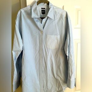 Light Blue Mixed Stripe “big shirt” from Gap Large